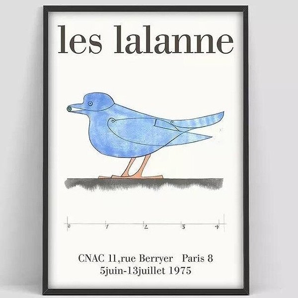 額付 アートポスター アートフレーム 抽象画ポスターレラランヌ 鳥