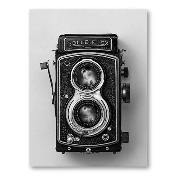 額付 アートポスター アートフレーム モノクロ写真ヴィンテージカメラ