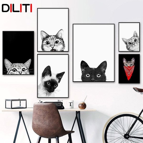 アートポスター アートパネル アートフレーム インテリア おしゃれ 絵画 猫 ネコ イラストシリーズ 6枚セット A4 A3 A2