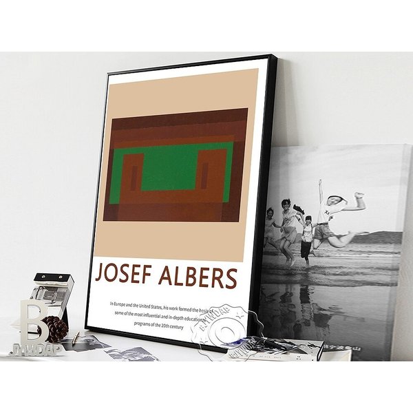 アートポスター アートパネル アートフレーム ポスター インテリア おしゃれ 絵画 抽象画シリーズ ジョセフ・アルバース デザインNO-A A4 A3  A2