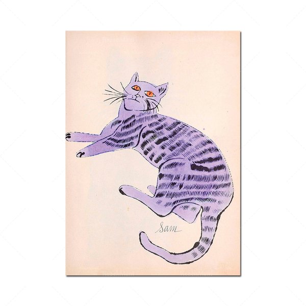 アンディ・ウォーホル、猫、超希少画集画、新品額装付、状態良好 アンディ・ウォーホル、猫、超希少画集画、新品額装付、状態良好