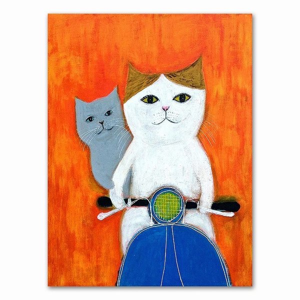 猫　絵画　アート　ネコ　ニャンコ　イラスト　動物画　インテリア　かわいい　ポップ Amazon｜面白い 猫 ゴッホ 自画像 ネコ アートパネル アート