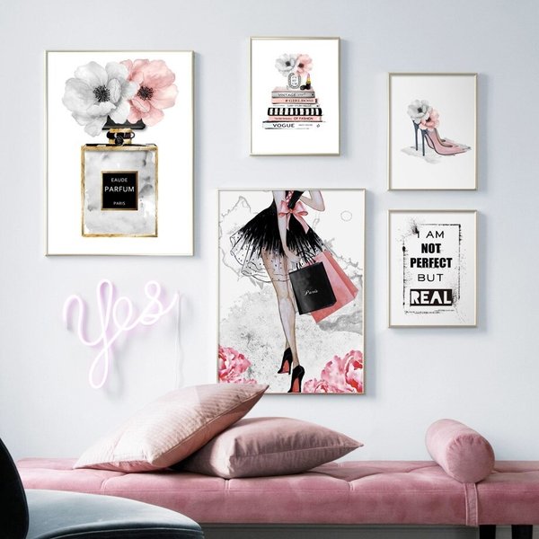 額付 アートポスター アートフレーム 北欧 ファッションAタイプ