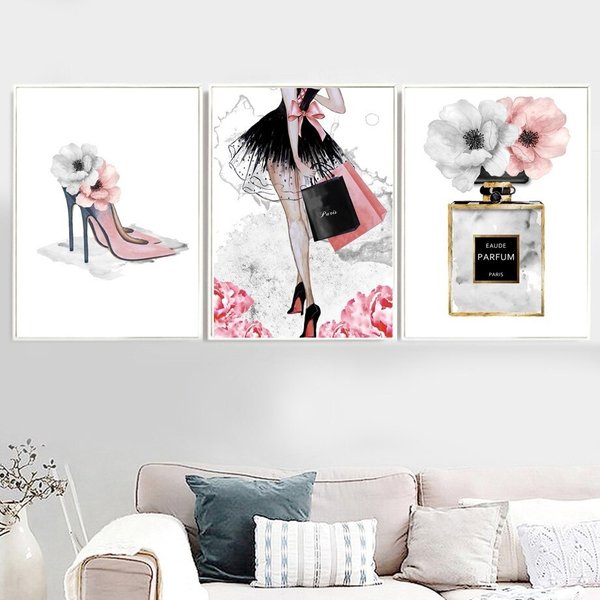 額付 アートポスター アートフレーム 北欧 ファッションAタイプ