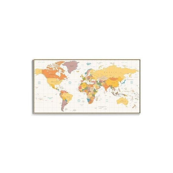 【3枚セット】世界地図 モダン アートポスター（A4フレーム付き） Amazon.co.jp: CyiohArt - 3枚アートパネル 「英語の世界地図