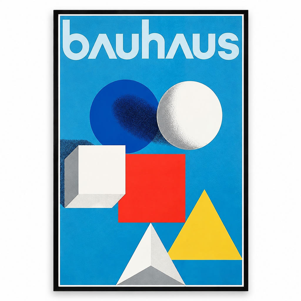 バウハウス Bauhaus アートポスター  A2 額付 アートポスター アートフレーム 抽象画バウハウス ポスター