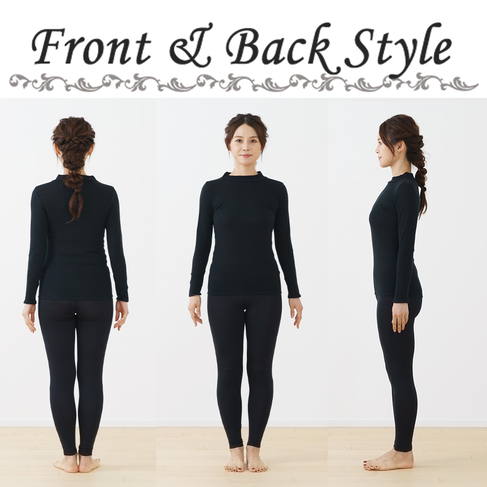メーカー直売所 白鷺ニット 綿ガーゼ シンプル 日本製 長袖 ハイネック インナー 服&ファッション小物