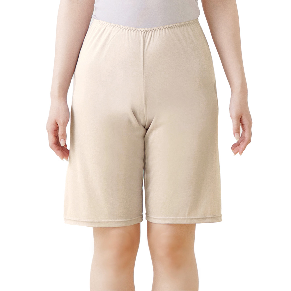 パンツ　染み　画像 白鷺ニット ムレ軽減 ペチパンツ 5分丈 レディース 春夏 ボトムス インナーパンツ ペチコート 速乾 膝丈 汗染み 防止 汗 対策 透け防止  冷え対策 女性 肌着 婦人 下着 : 暮らしの肌着 Yahoo!店 - 通販 - Yahoo!ショッピング