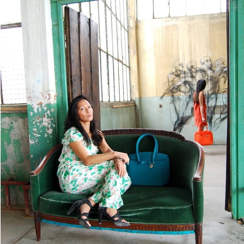 SKIMP ウェットスーツ素材バッグ ブルー オレンジ2 軽量 撥水