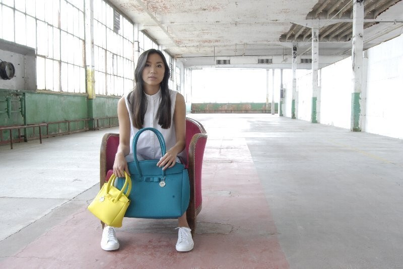 SKIMP ウェットスーツ素材バッグ イエロー ブルー1 軽量 撥水