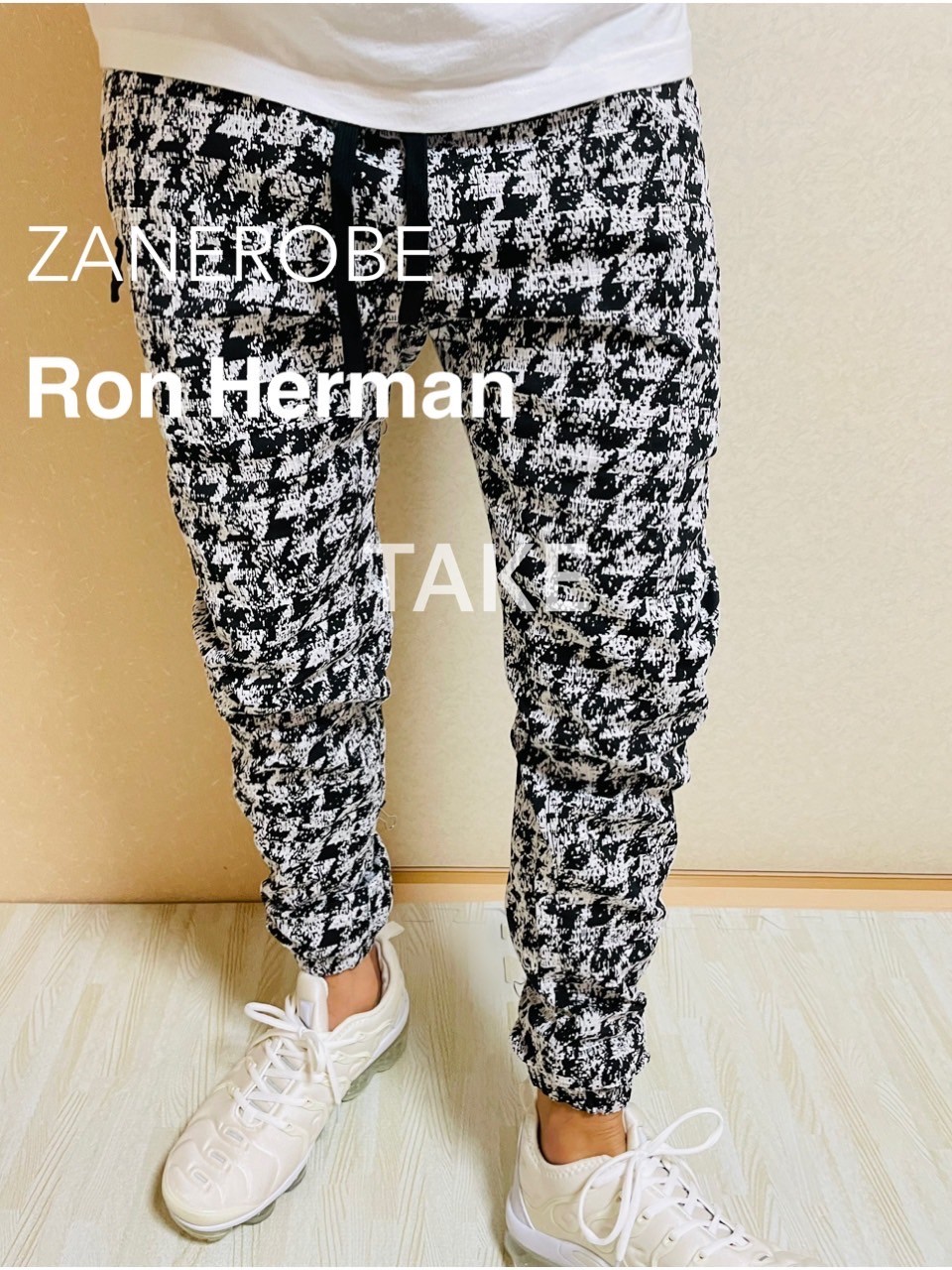 ロンハーマン RonHerman 取り扱い ゼインローブ ZANEROBE ジョガーパンツ スキニー skinny サーフ 西海岸 ニット スウェット  ストレッチパンツ リブ 千鳥柄