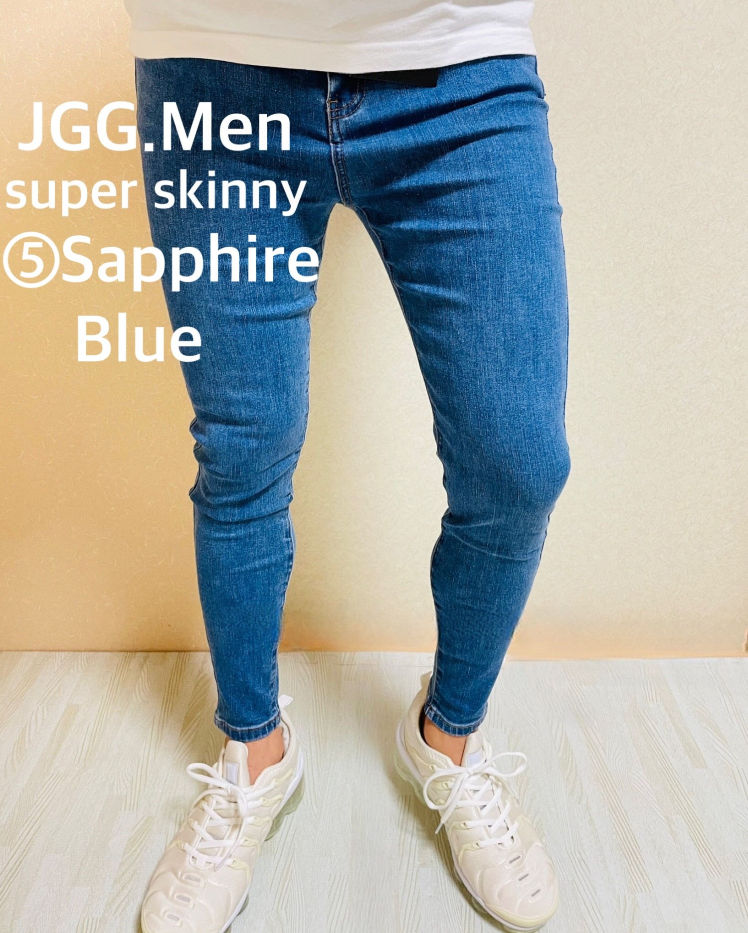 JGG.Men ジェギングメン スキニーパンツ スキニーデニム ブルー ジェギング メンズ ストレッチ スキニー アンクル丈 スリムジーンズ タイト