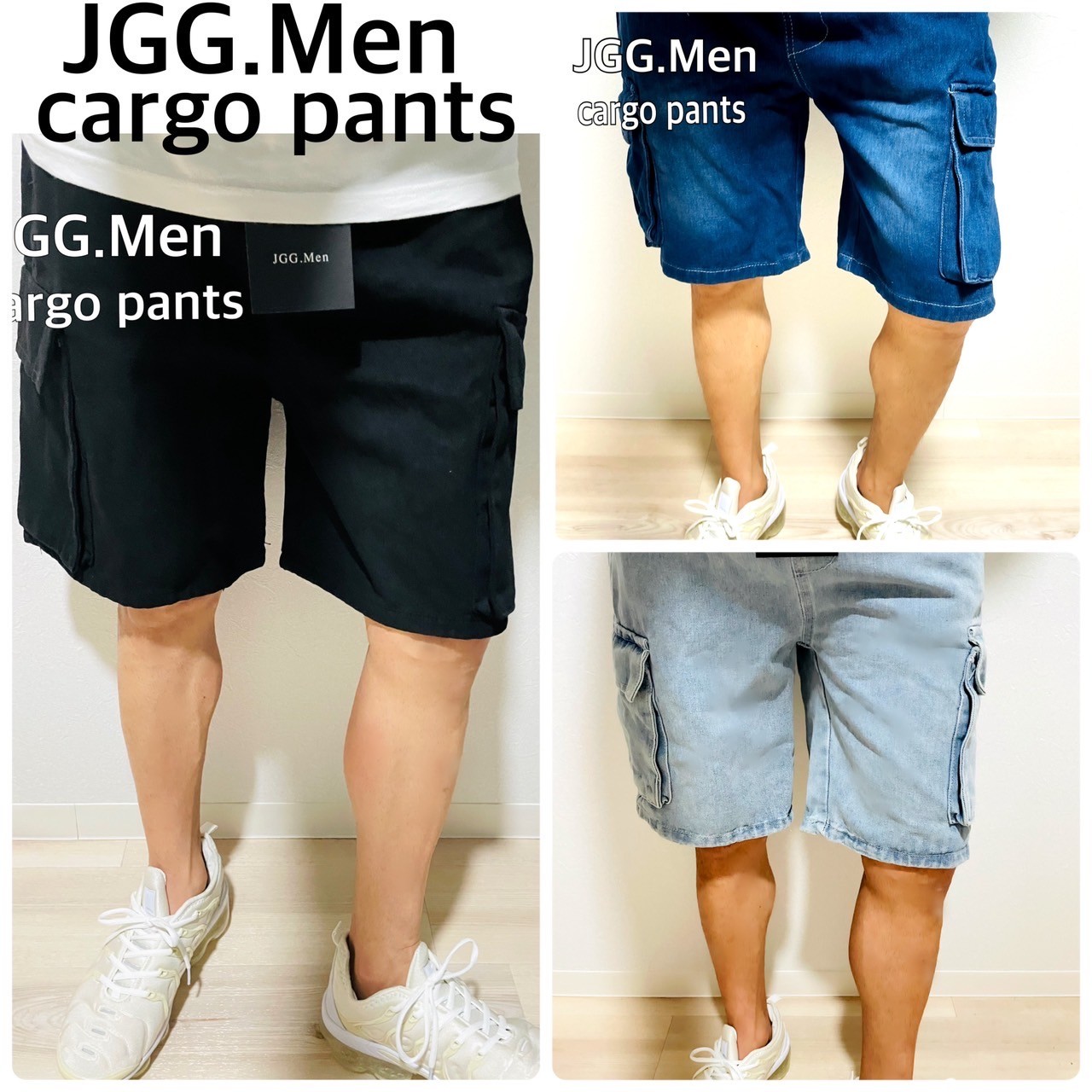 JIMWAG ハーフパンツ 25SS｜WAAC X JONES】MEN パイピングハーフパンツ ブラック