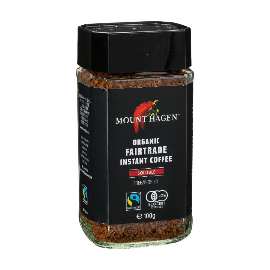 マウントハーゲン インスタントコーヒー 瓶詰 100g 単品 黒キャップ オーガニック フェアトレード | MOUNT HAGEN | 01