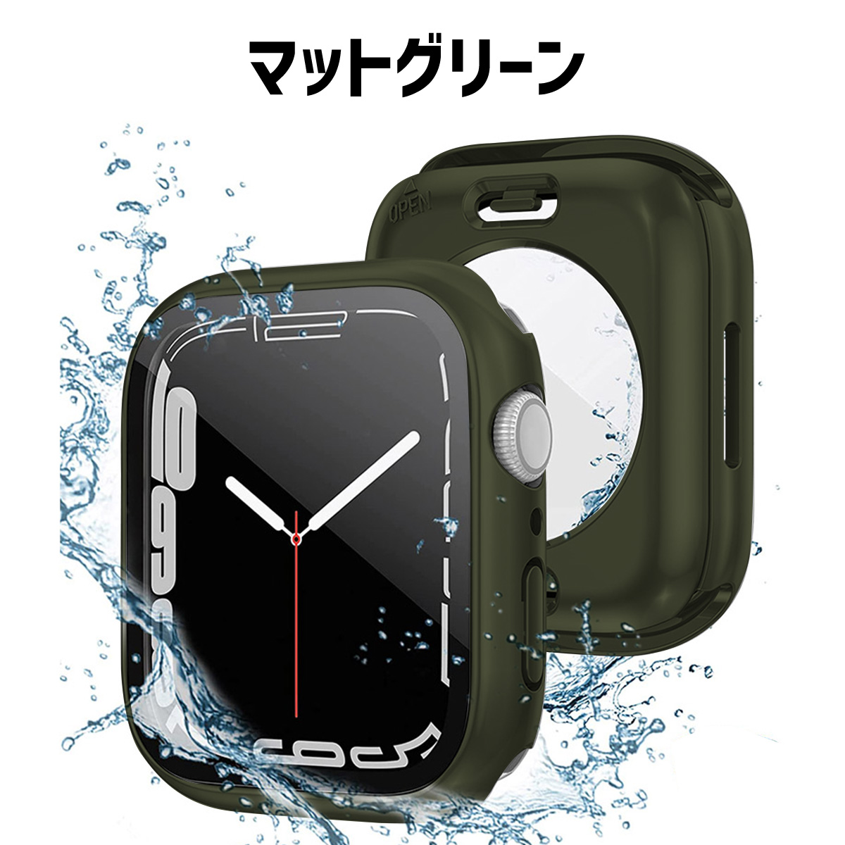 アップルウォッチ カバー apple watch 防水 ケース 全面 保護 applewatch 40mm 44mm 41mm 45mm｜skstore30｜09