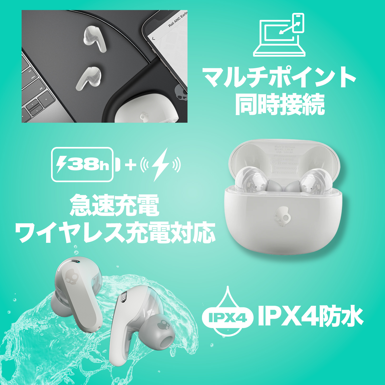 Skullcandy（スカルキャンディー） 【10％OFF!】Skullcandy公式 Rail