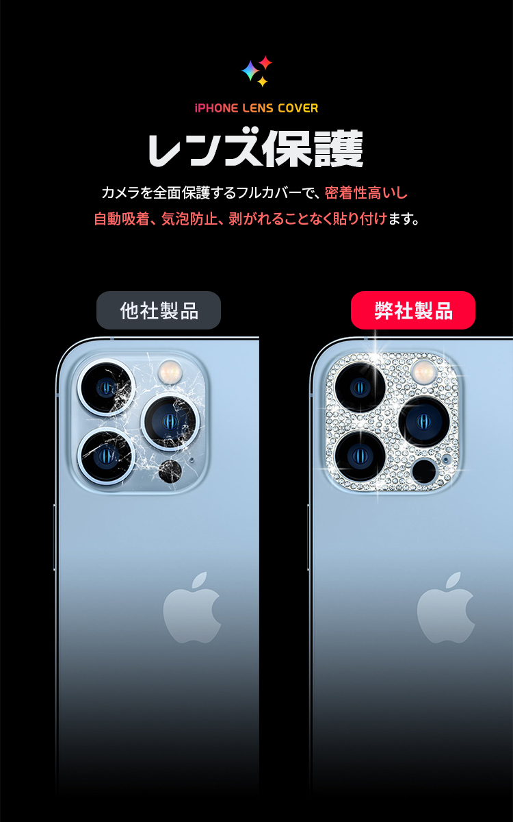 iPhoneカメラカバー ラメ入り 2個セット カメラフィルム スマホレンズ 保護フィルム 11 12 13 14 Mini Plus 傷防止 汚れ防