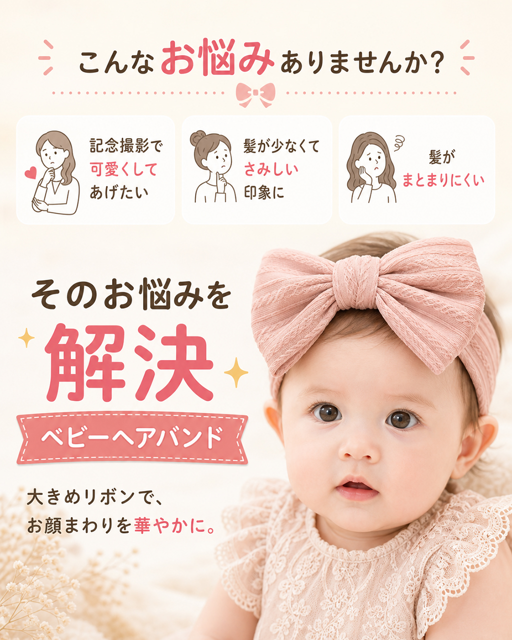 ベビーヘアバンド 新生児 ベビー ヘア飾り 赤ちゃん ヘアアクセサリー ヘッドバンド カチューシャ 女の子 男の子 無地 お食い初め おしゃれ 可愛い リボン 関連画像3