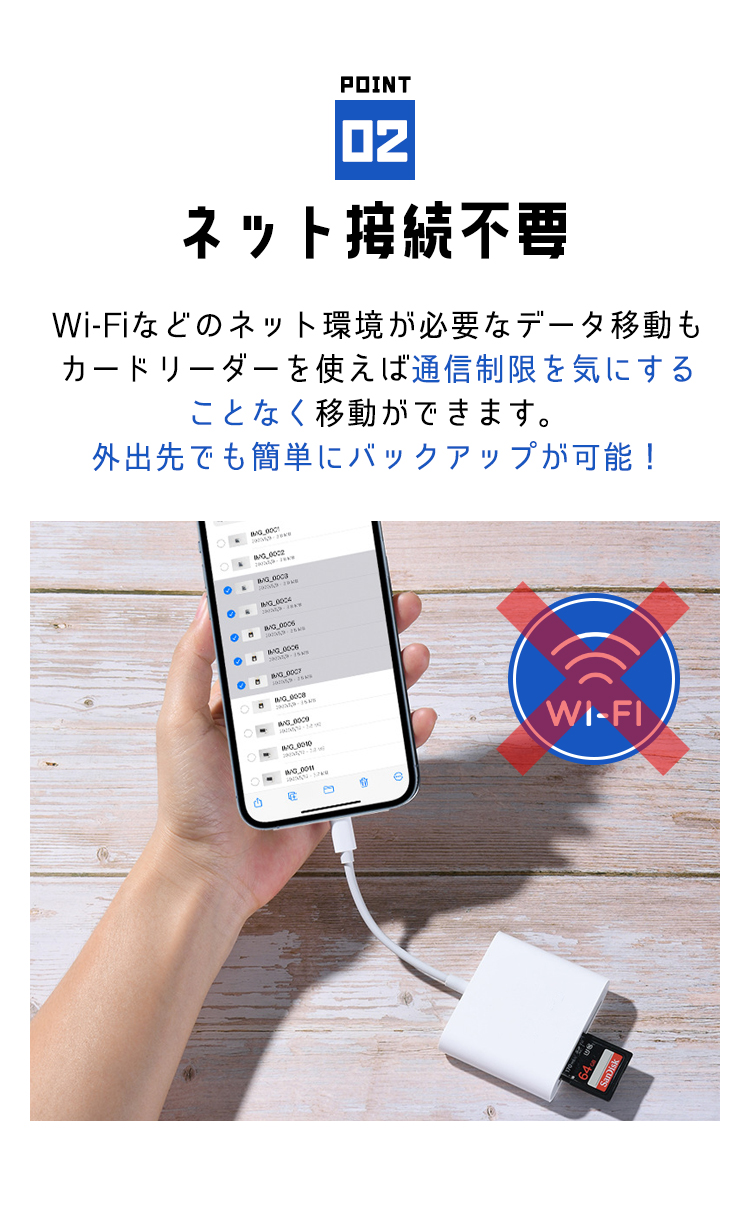 SDカードリーダー iphone バッグアップ 専用アプリ不要 マルチカードリーダー USB カードリーダー USBメモリ 外付け スマホ  バックアップ 写真 保存 移動