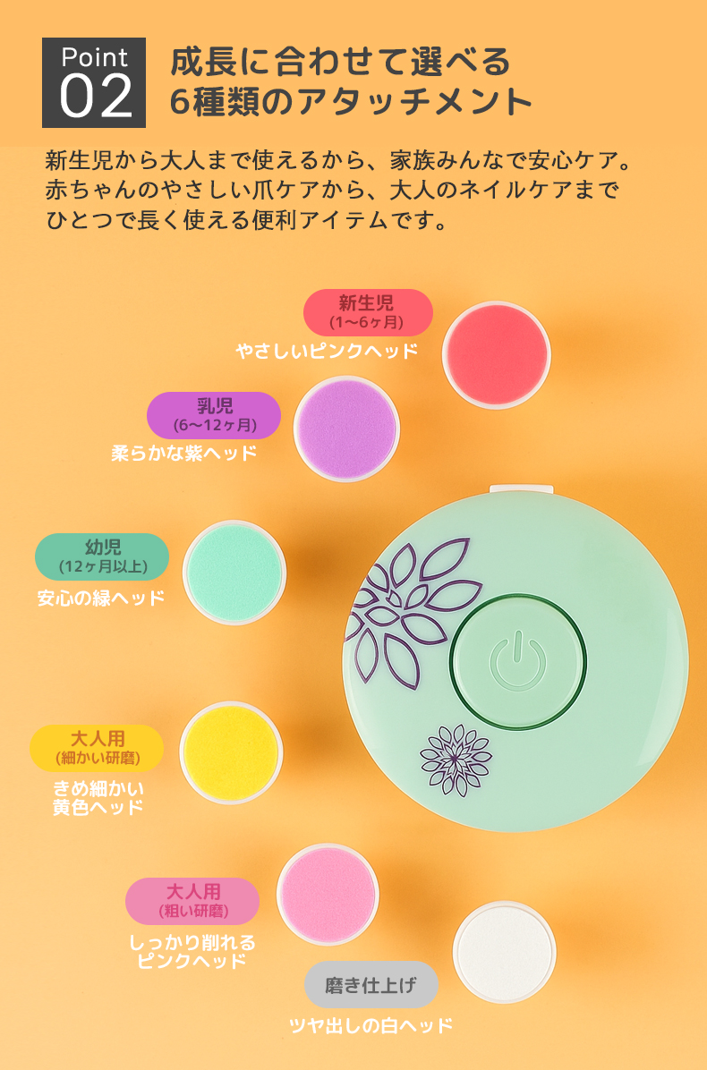 爪切り 電動 爪やすり 赤ちゃん ベビー 電動爪切り 電動爪削り 電動爪けずり おててまもりん 電動つめけずり 電動つめ削り 赤ちゃん用 関連画像4