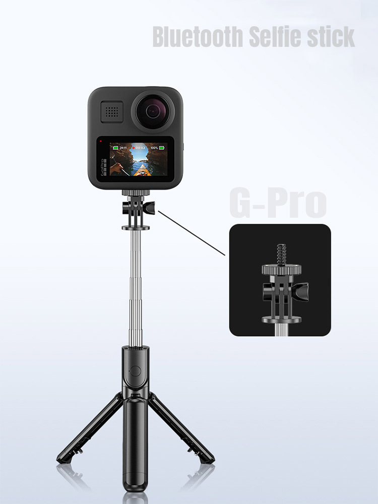 自撮り棒 Bluetooth セルカ棒 三脚一脚兼用 スマホ カメラ GoPro 360度回転 折りたたみ 持ち運びに便利 伸縮可能