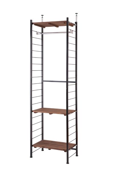 ハンガーラック スリム 頑丈 おしゃれ 2段 幅60cm 壁面収納 ワードローブ つっぱり棚 収納棚 収納ラック オープンラック 薄型
