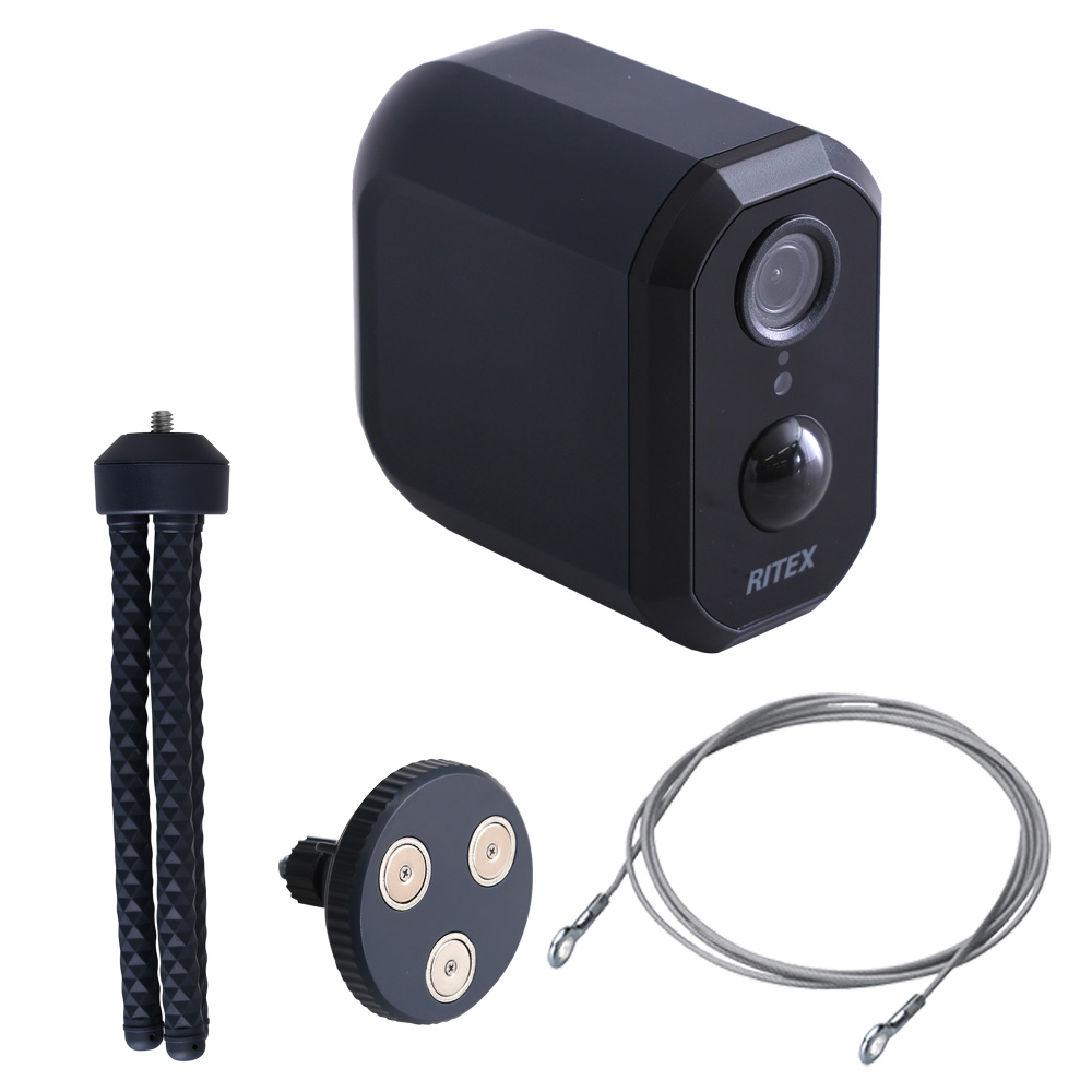 防犯カメラ 屋外 家庭用 wifi 電源不要 防水 防雨 スマホ連動 充電式