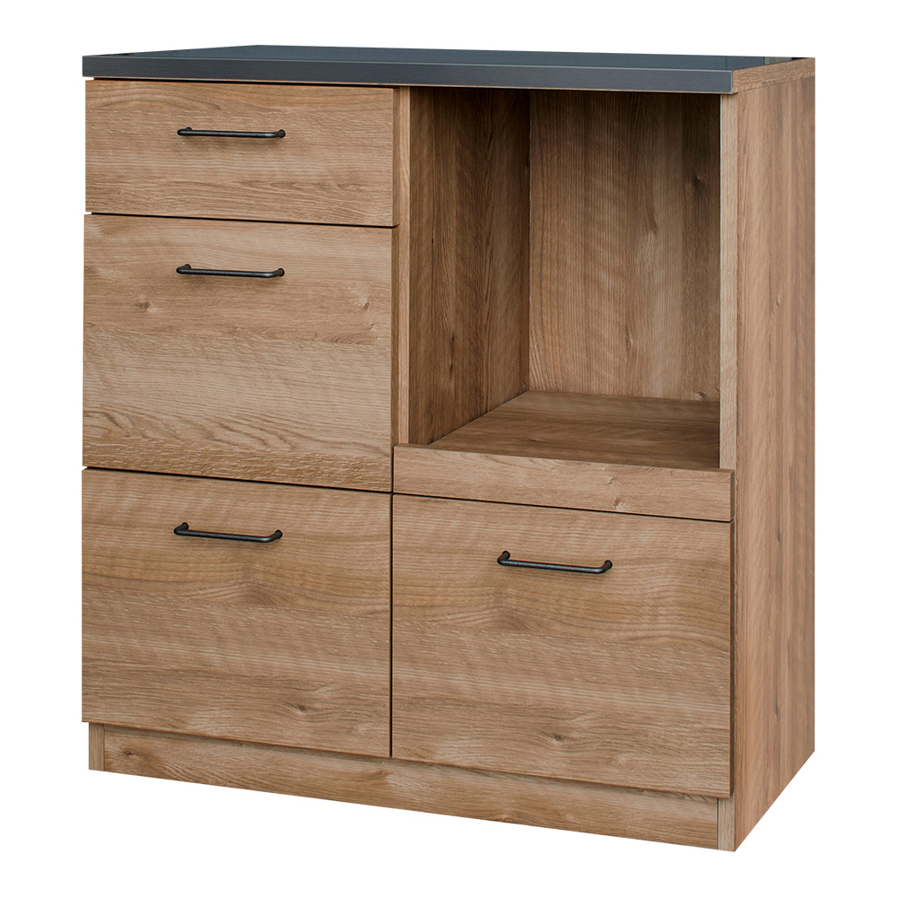 キッチンカウンター 日本製 特殊鋼板 80cm幅 おしゃれ 調理台 キッチン台 レンジ台 キッチン収納 収納棚 カウンターキッチン 引き出し