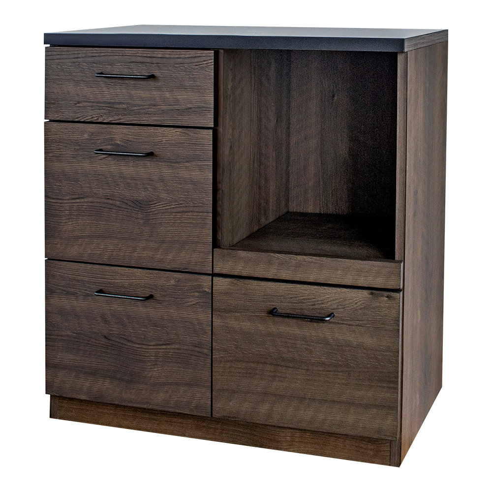 キッチンカウンター 日本製 特殊鋼板 80cm幅 おしゃれ 調理台 キッチン台 レンジ台 キッチン収納 収納棚 カウンターキッチン 引き出し