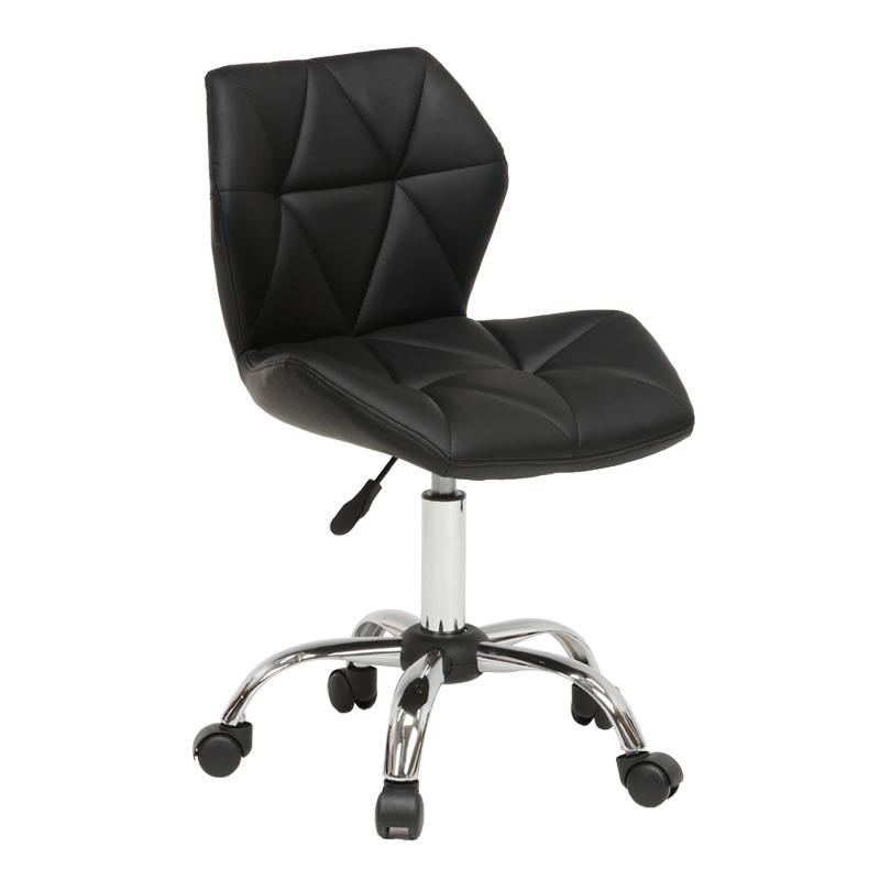 オフィスチェア レザー キャスター 回転 昇降 合皮 デスクチェア おしゃれ 疲れない 高さ調整 スリム 背もたれ ローバック 高め コンパクト 自宅 勉強 学習_1