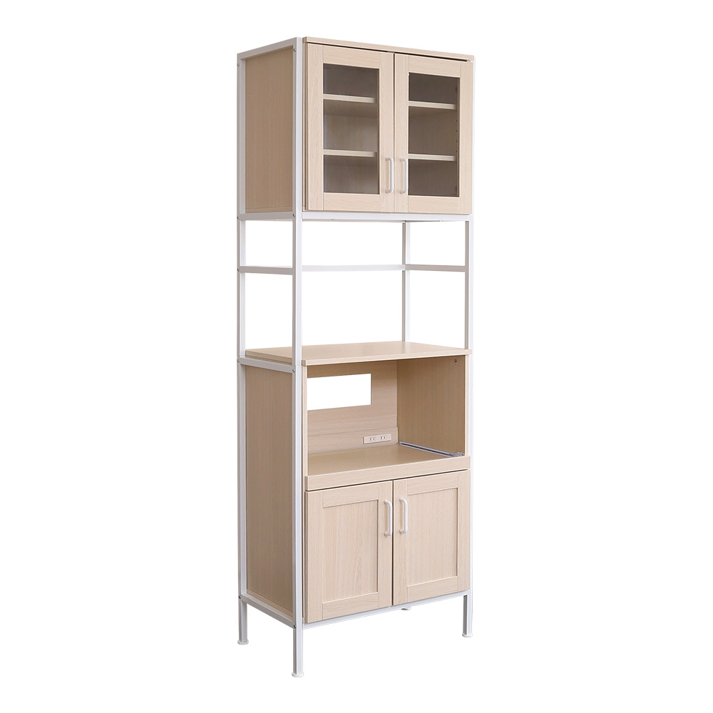 食器棚 収納 おしゃれ 引き戸 北欧 スリム 一人暮らし 幅65cm キッチン