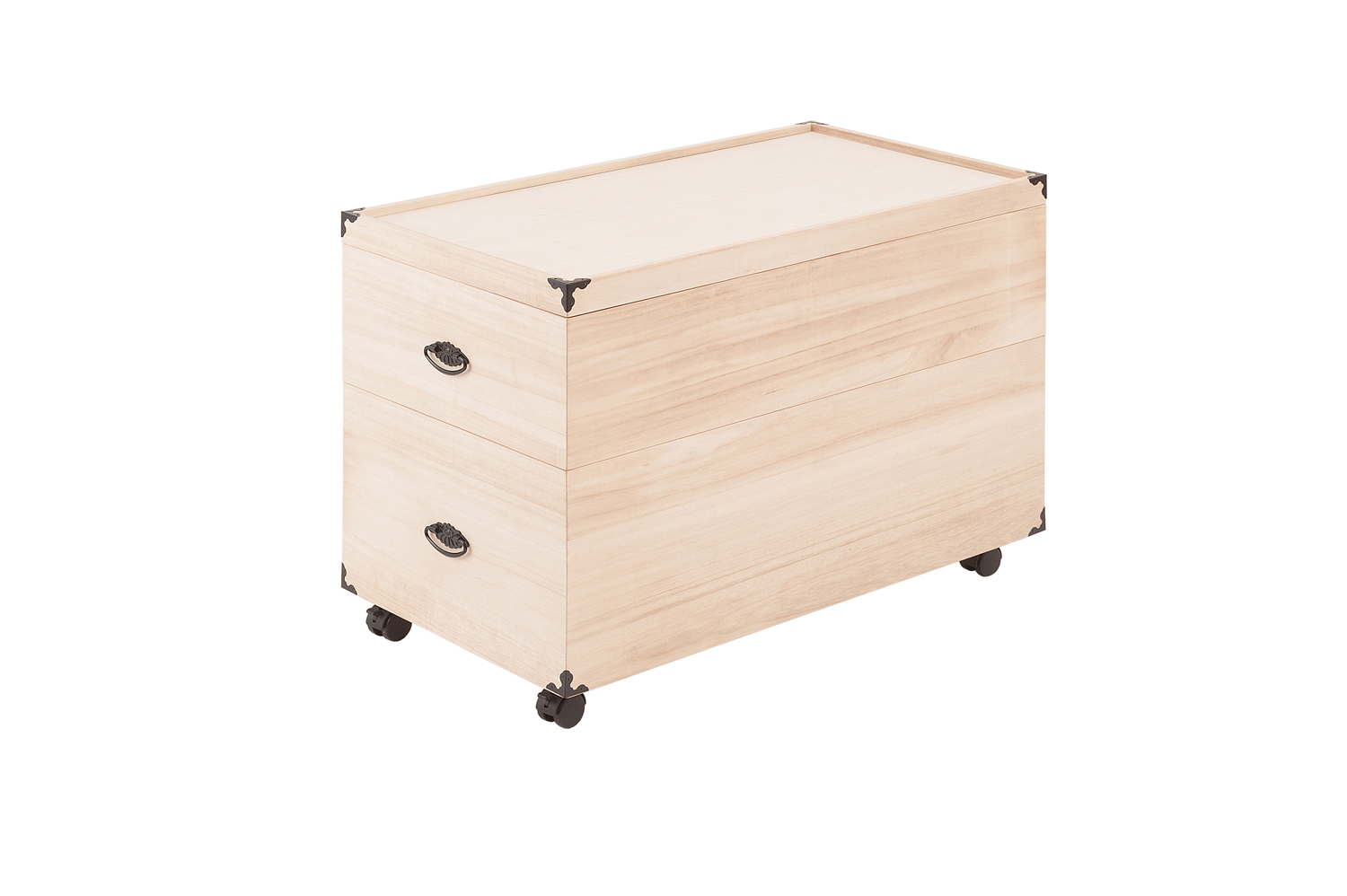 木製収納ボックス　木箱　雛人形箱　2箱 雛人形収納 ひな人形 収納BOX 収納ケース 総桐雛人形収納ケース 2段 高