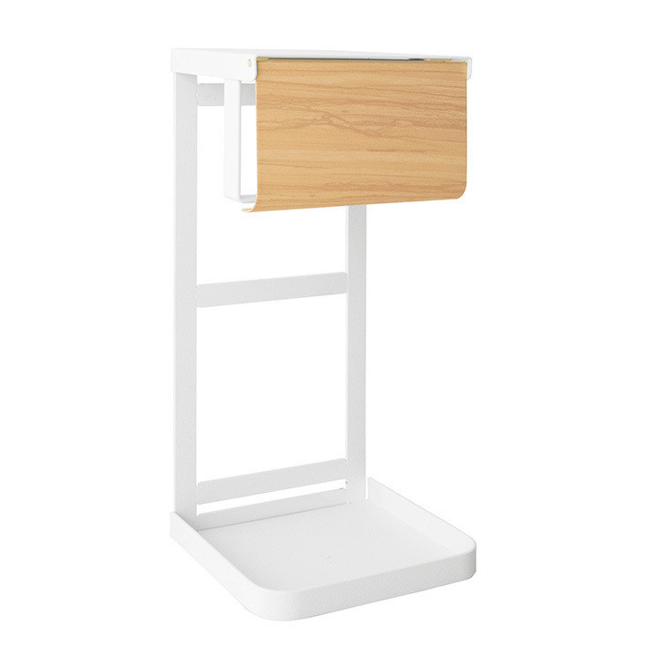 トイレットペーパーホルダー カバー おしゃれ タワー シングル 木目調 防水 アイアン トイレ ペーパーホルダー 北欧 | ブランド登録なし | 01