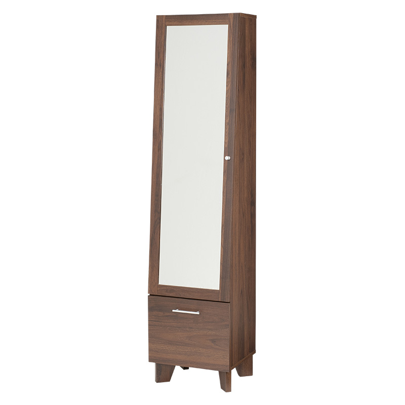 ミラー付き収納庫 ドレッサー リビング収納 収納棚 引き出し付き 可動