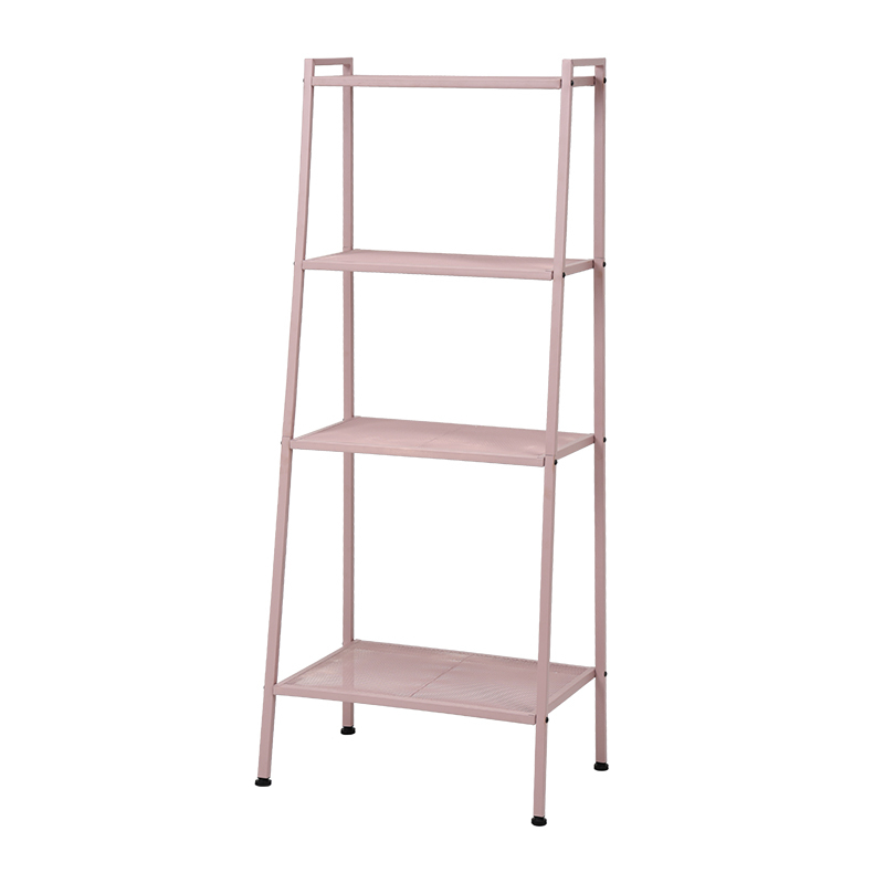スチールオープンラック/4段収納棚/スモーキーピンク スチールオープンラック/4段収納棚/スモーキーピンク