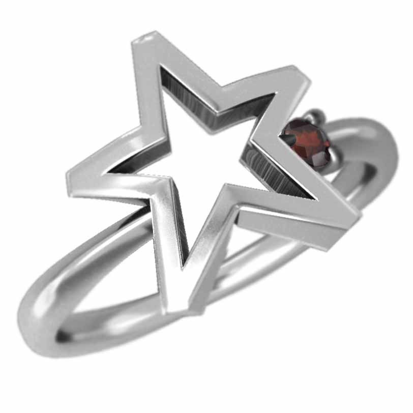 華麗華麗プラチナ900 指輪 1粒 石 アメシスト 2月の誕生石 星 デザイン レディースアクセサリー