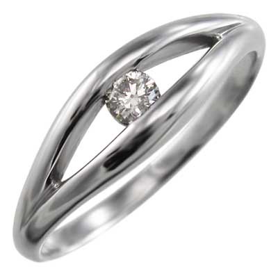 Pt900 リング 結婚指輪にも 一粒石 4月誕生石 天然ダイヤモンド :rd
