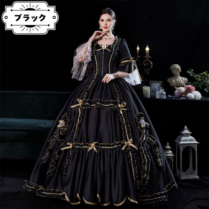 ハロウィン ヨーロッパ風宮廷ドレス ランウェイ 誕生日 ロシアパーティー イベント 写真撮影用 貴族風プリンセス 演出用礼装_2