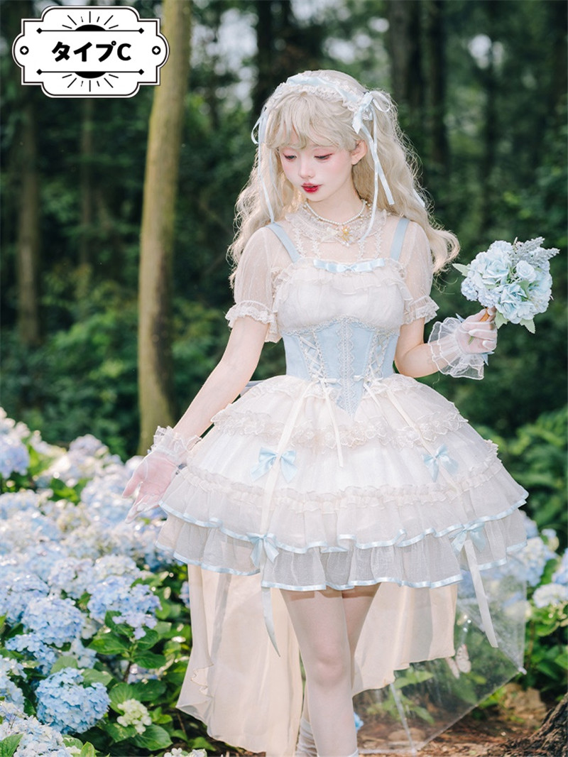ロリータ服 ハロウィン ミモレ丈 レディース ノースリーブ ロリータ服 ハロウィン ミモレ丈 レディース ノースリーブ