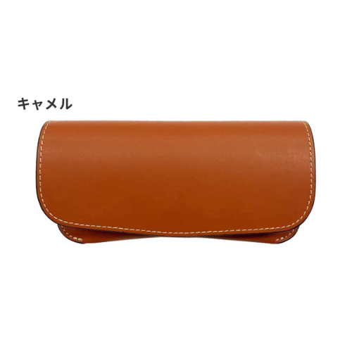 新品　高級本革　メガネケース　日本製　定価1.7万円　レザー　キャメル メガネケース めがねケース 本革 眼鏡ケース 敬老の日 サングラス 革