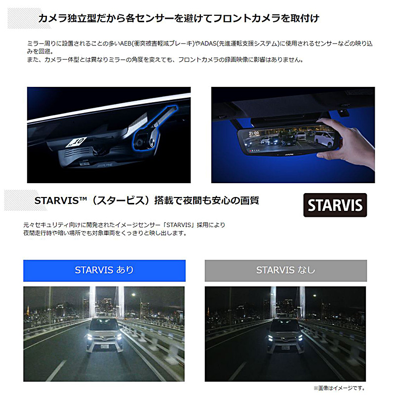 ALPINE（アルパイン） DVR-DM1000B-IC ALPINE ドライブレコーダー搭載