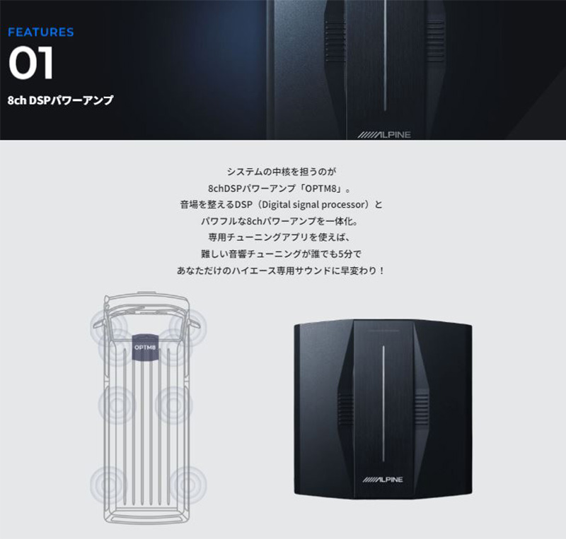 ALPINE（アルパイン） OPTM8-HI ALPINE ハイエース専用OPTMサウンド