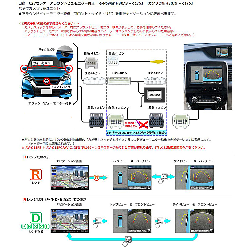 AV-C13FB Bullcon ブルコン フジ電機工業 マジコネ MAGICONE バックカメラ接続ユニット 日産 セレナ C27 アラウンド ビュモニター付車用 12V 1年保証 : bullcon-avc13fb : スカイドラゴンオートパーツストア - 通販 - Yahoo!ショッピング