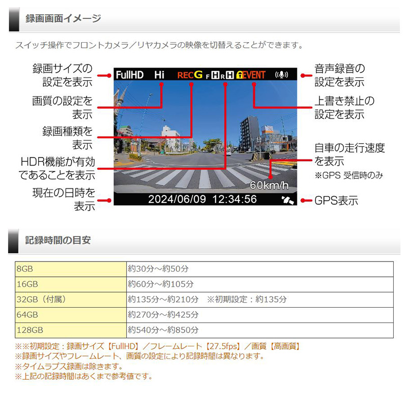コムテック ZDR018 COMTEC ドライブレコーダー コンパクトモデル