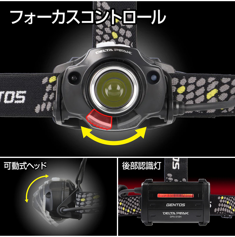 GENTOS（ジェントス） DPX-518H GENTOS DELTAPEAKシリーズ LEDヘッド