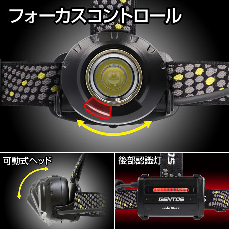 HEAD WARSシリーズ HW-K533H GENTOS ジェント LEDヘッドライト 630