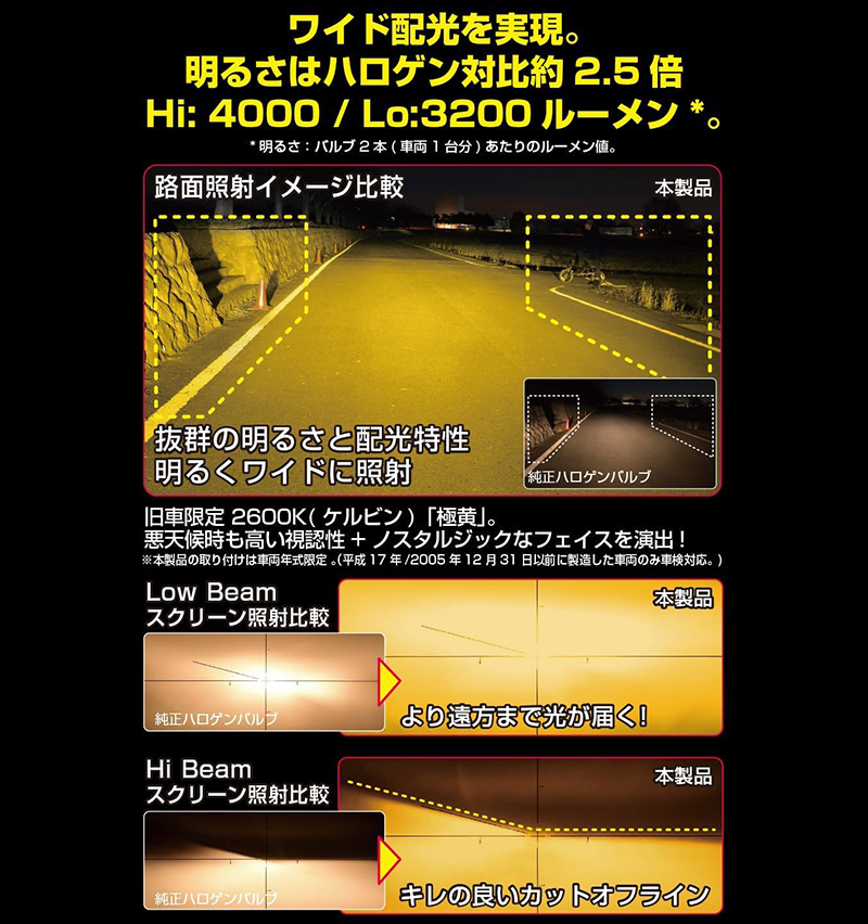 IPF E144HFBW IPF アイピーエフ H4 LEDバルブ エフェクターヘッド