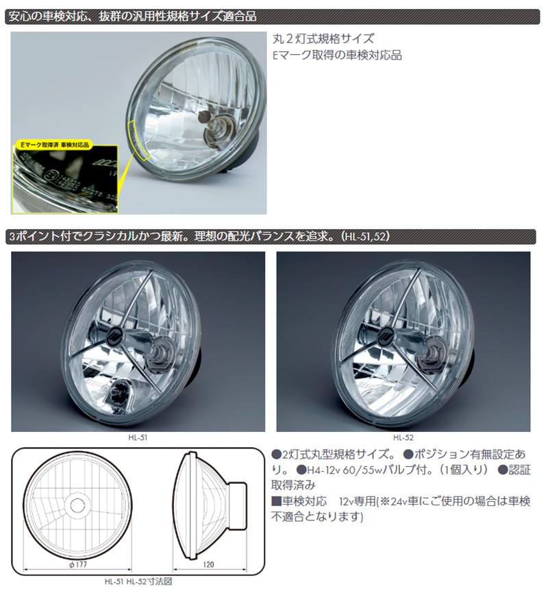 IPF HL-51 IPF アイピーエフ マルチリフレクター ヘッドランプ