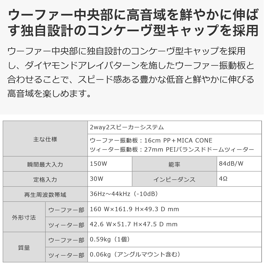 KFC-RS165S KENWOOD ケンウッド 16cm 2way2スピーカーシステム