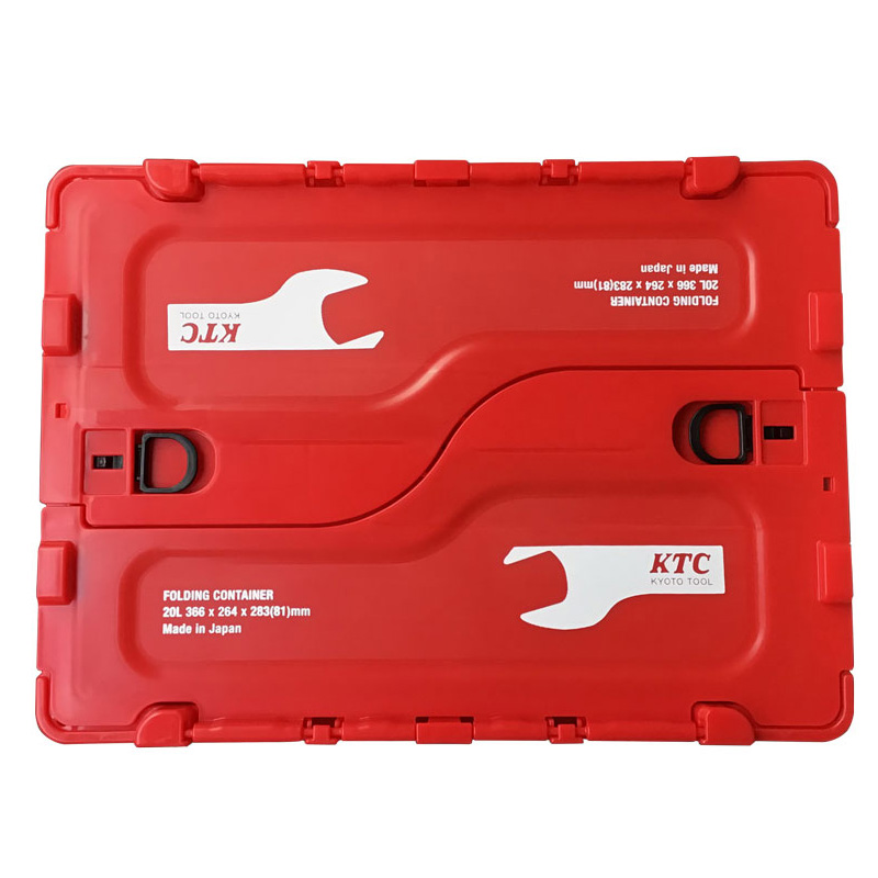 KTC YG-196 KTC 京都機械工具 50L 折り畳みコンテナ レッド 収納